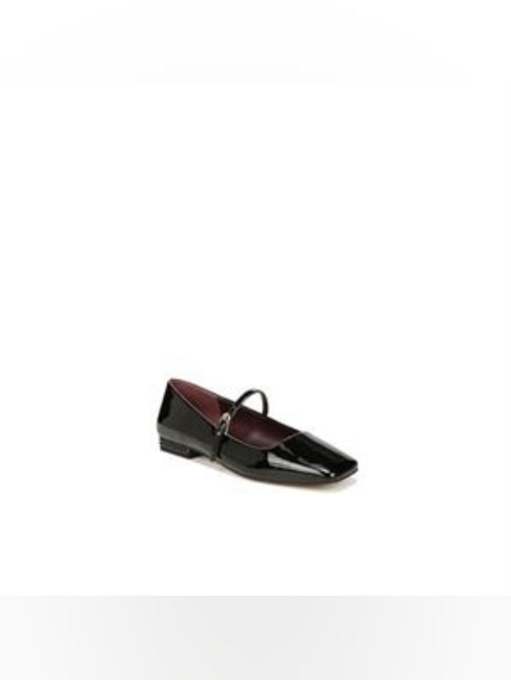 Franco Sarto Black Vegan Patent Leather Mary Jane's Flats Size 8 $125 Retail - Picture 2 of 6